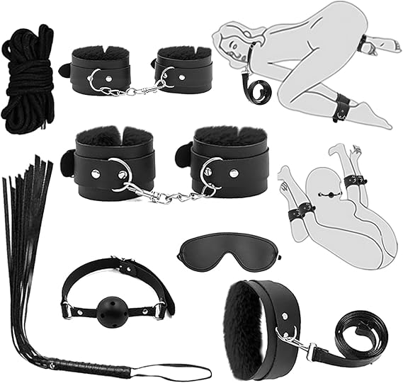 Couples Bondage Kit with Handcuffs & Rope