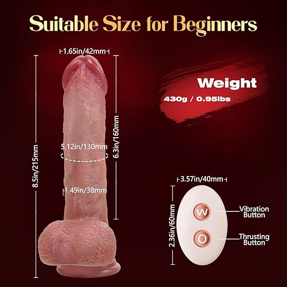 Heating Vibrating Dildo with Pulsation