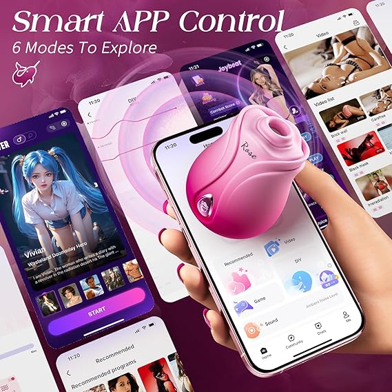 Deluxe Rose Suction Vibrator