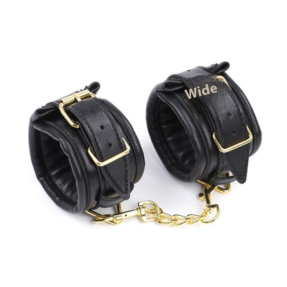 PU Handcuffs Footcuff Leather Bondage Restraint Hand Ankle Ring
