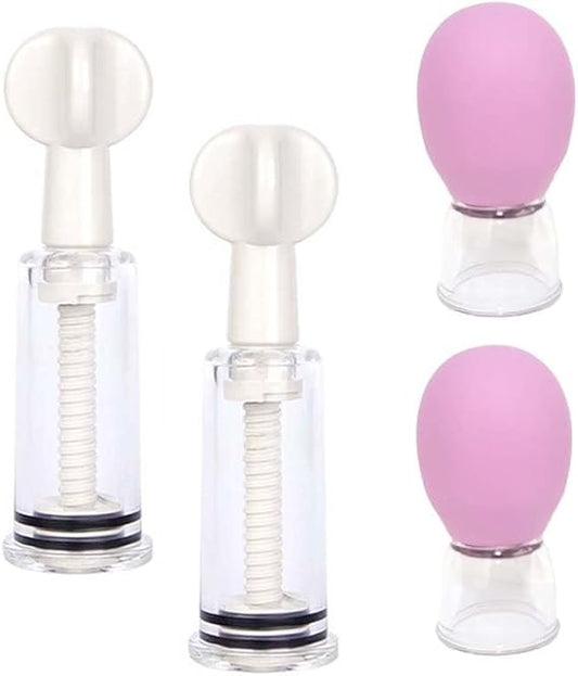 4 x Nipple Corrector, Nipple Inverted, Flat and Shy Nipples for Nipple Puller Body Massager