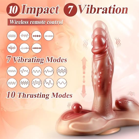 Realistic Vibrating Dildo with Suction Base
