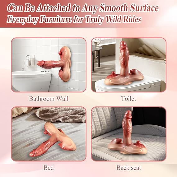 Realistic Vibrating Dildo with Suction Base