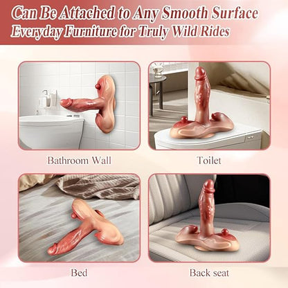 Realistic Vibrating Dildo with Suction Base