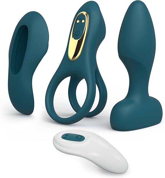 Anal Plug Sex Toys Vibrator – Silicone Butt Plugs Training Kit with Remote Control