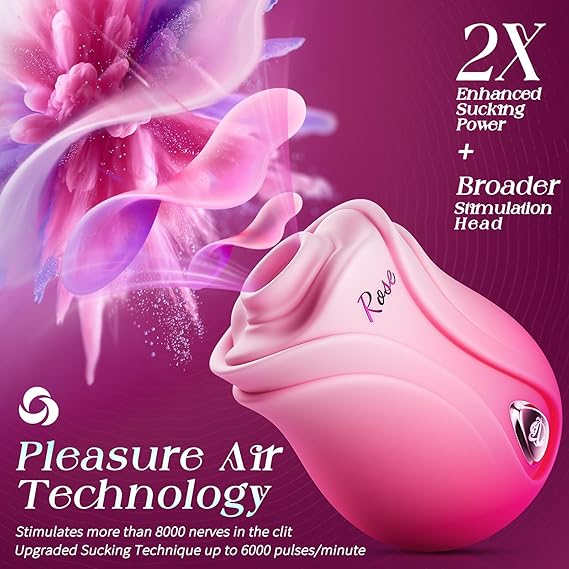 Deluxe Rose Suction Vibrator