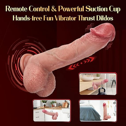 Heating Vibrating Dildo with Pulsation