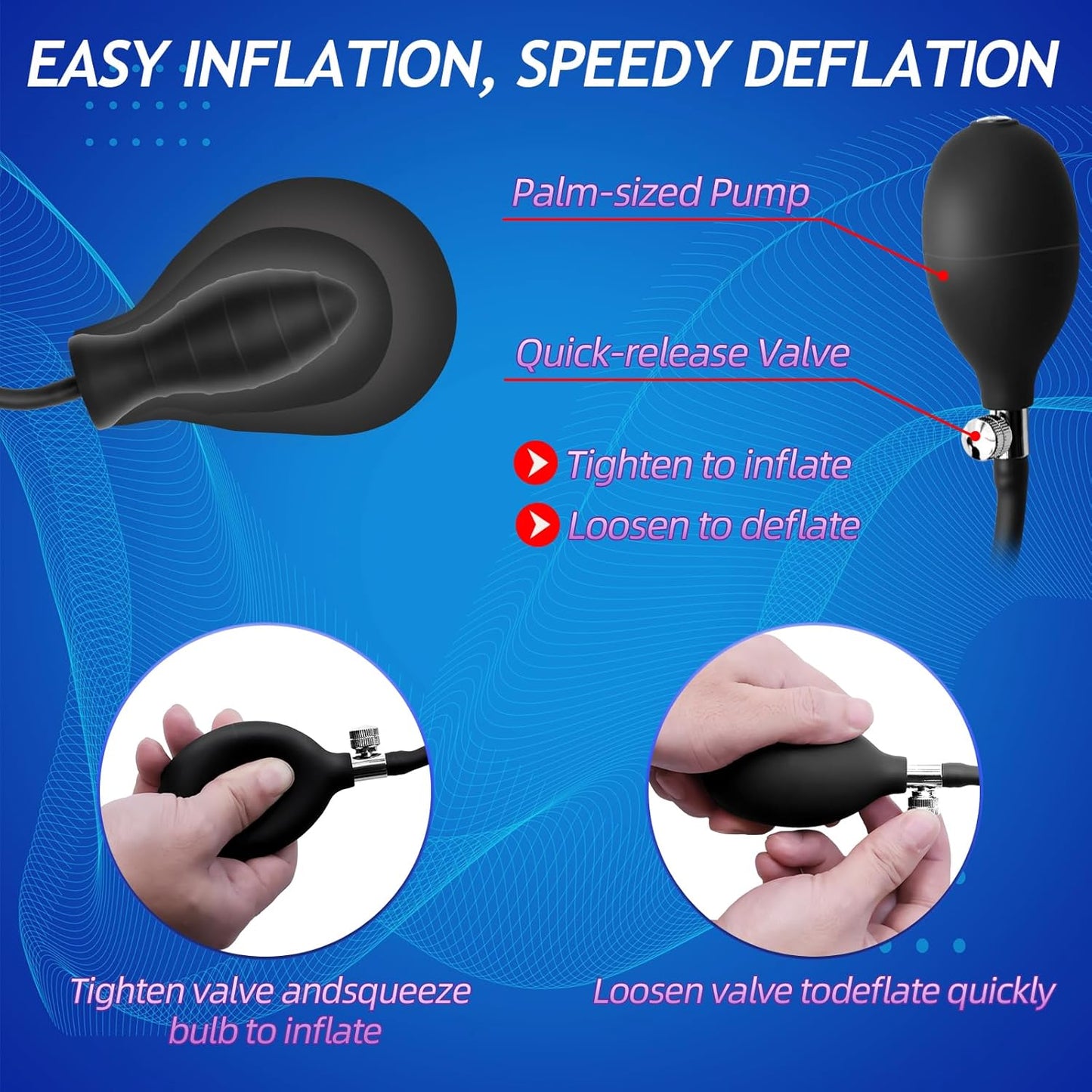 Inflatable Silicone Anal Plug