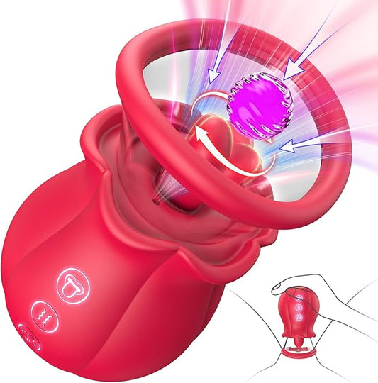 Double Rose Rotating Vibrator