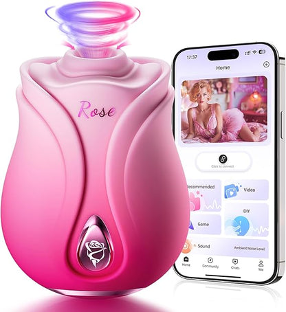 Deluxe Rose Suction Vibrator