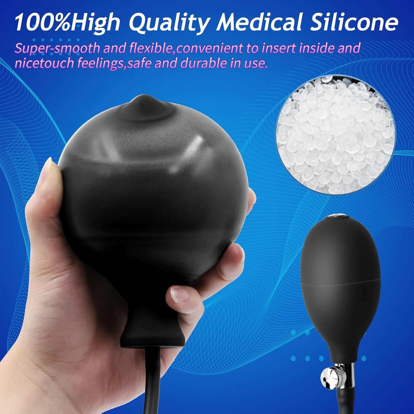 Inflatable Silicone Anal Plug