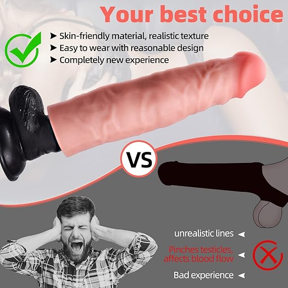 Ultra-Realistic Penis Extension Sleeve