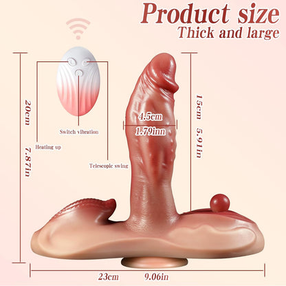 Realistic Vibrating Dildo with Suction Base