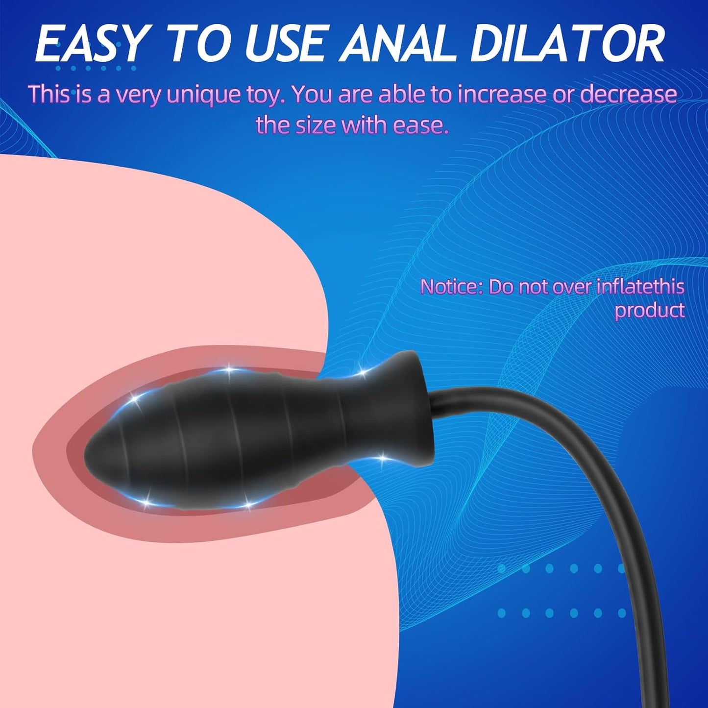 Inflatable Silicone Anal Plug