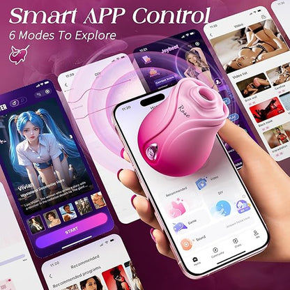 Deluxe Rose Suction Vibrator