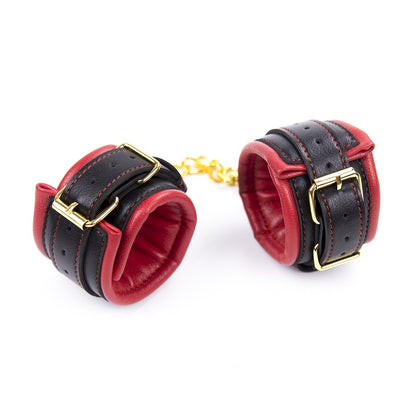 PU Handcuffs Footcuff Leather Bondage Restraint Hand Ankle Ring