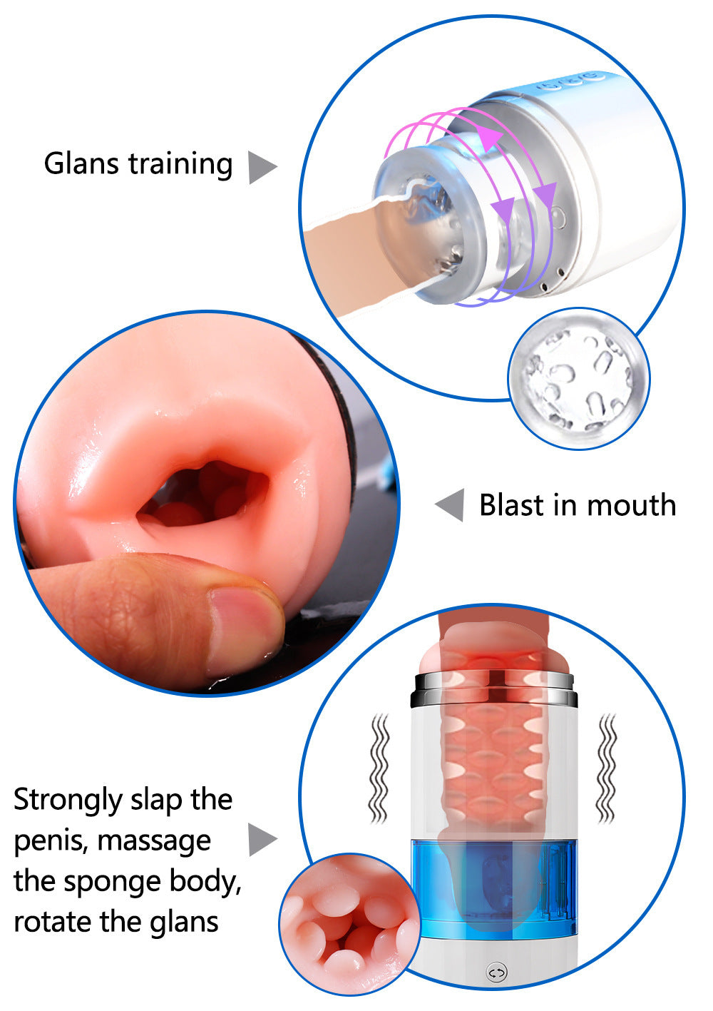 Automatic Rotating Vibration Exercise Stroking Cup For Men