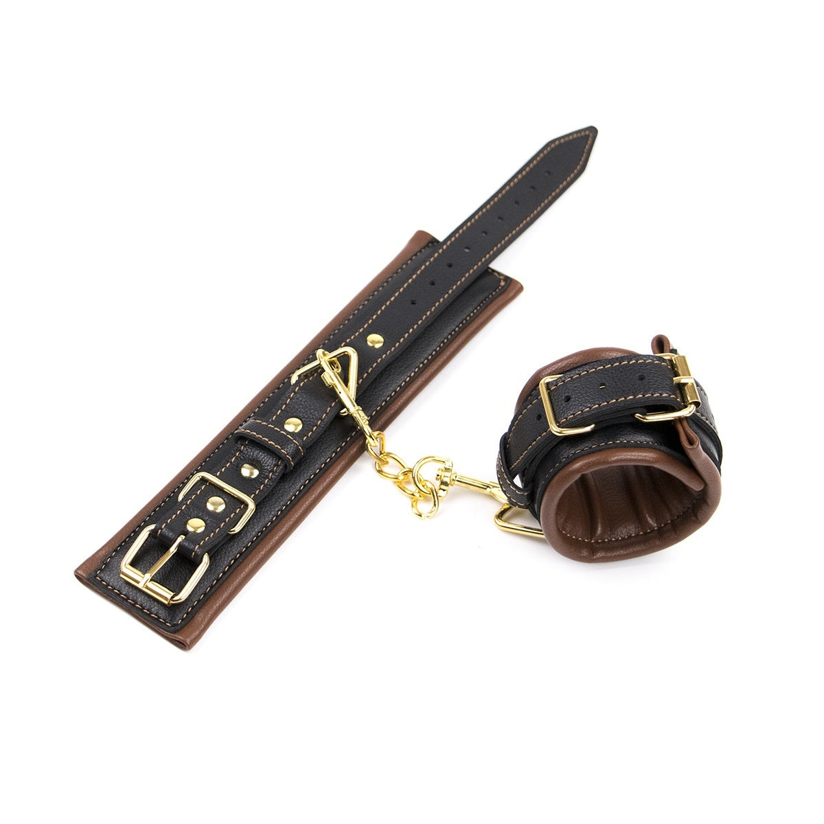 PU Handcuffs Footcuff Leather Bondage Restraint Hand Ankle Ring