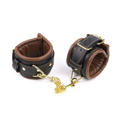 PU Handcuffs Footcuff Leather Bondage Restraint Hand Ankle Ring